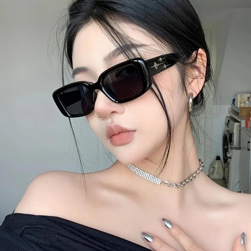 2pcs Casual Women Square Black Vintage Lovely Classic Lively Elegant Sweet Ins Style Modern Simple Style Fashion Glasses Summer