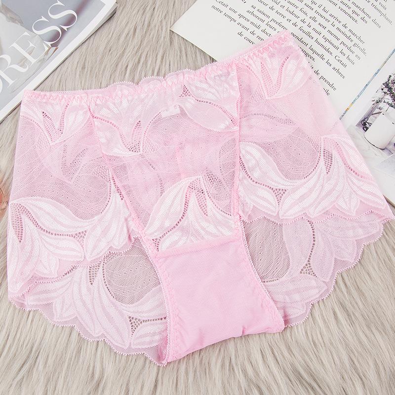 Intimo Sexy in Pizzo Trasparente a Vita Media da Donna Mutandine a Triangolo Traspiranti e Confortevoli Sollevano i Fianchi