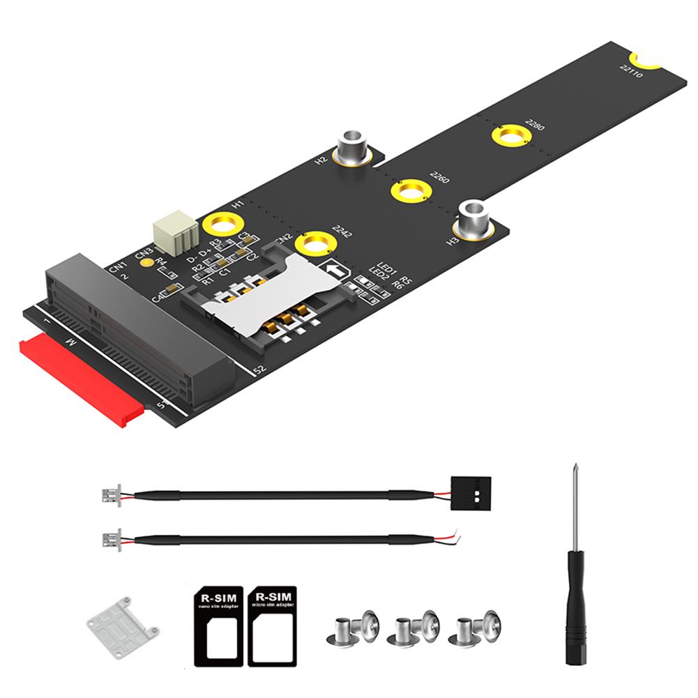 M.2 NGFF Key M To Mini PCI-E Converter Card with Slot for 2242 2260 2280 SSD Hard Drive