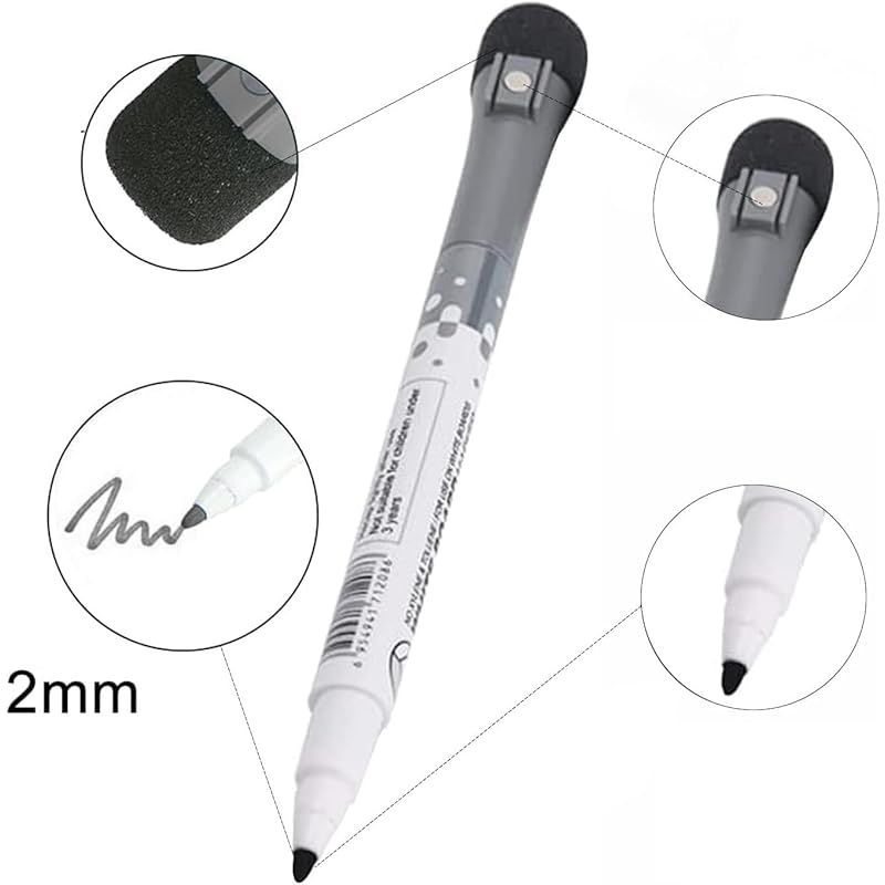 

Accuprints Pack Of 2 White Board Markers For White Board Magnetic Dry Erase Markers Fine Tip Low-Odor Whiteboard Markers 1 count (Pack of 2)