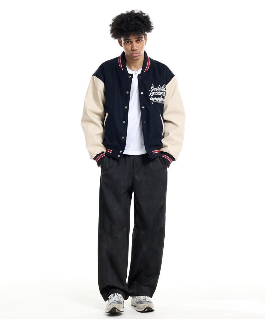 CREAM SODA LAB Natural Wash Wide String Pants Black