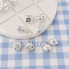 999 Sterling Silver Chinese Auspicious Peanut Pendant - Two Lives Joy DIY Charm, Handwoven Accessories