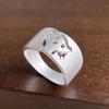 Xiaomi BF CLUB 925 Sterling Rings for Women Simple Geometric Handmade Irregular Retro Butterfly Cat Ring Allergy For Birthday Gift