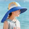 With Neck Flap Strap Baby Sun Hat UV Protection Bucket Hat New Beach Hats  Kids