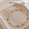 Argent Sterling 925 Zircon Arc-en-ciel Chaîne Ronde Bracelets Dames Pour Femmes Couple Bijoux Accessoires Vente en Gros a Bijouterie