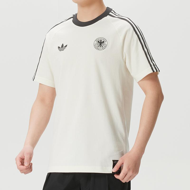 adidas (Adidas) Maglietta da calcio a maniche corte da uomo Trefoil Sportiva Allenamento alla moda Traspirante Maglia alla moda