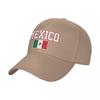 Baseballpet HET ZIT IN MIJN DNA Mexico Vlag Mexicaanse Fans Embleem Coole Fans Wilde Zonneklep Met Klep Verstelbaar Buiten Caps Unisex Dames