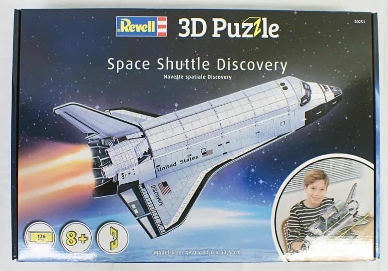 barchetta Space Shuttle Discovery German level 3D puzzle paper [Hasegawa craft]
