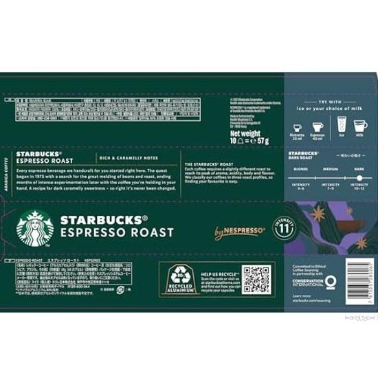 Starbucks Nespresso Exclusive Capsules 6 Variety Assortment Regular CoffeeCoffee GroundsBlack Coffee