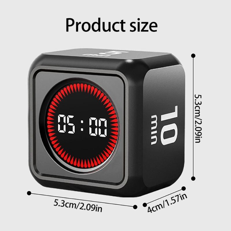 Schwerkraftsensoren Produktivitäts-Timer Digitaler Countdown-Timer mit LED-Anzeige Zeitmanagement-Gadget Küchenwerkzeug