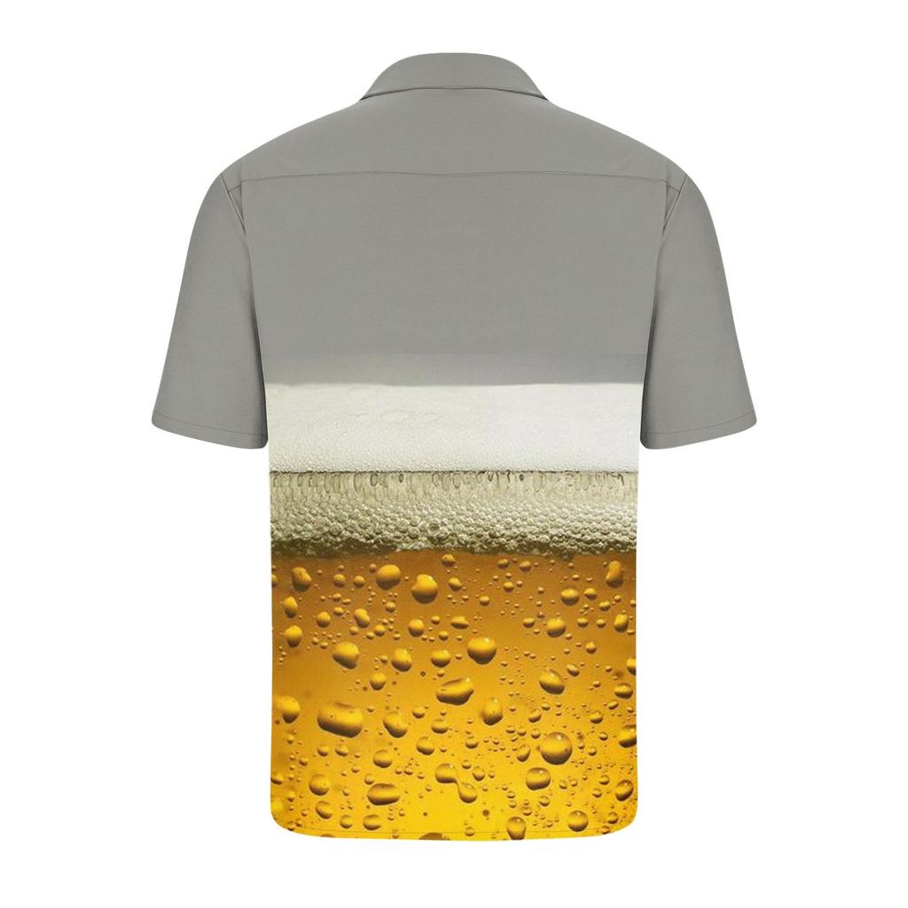 Men's Printed Button Short Sleeve Shirts Men's Casual Fashion Short Sleeve Shirts