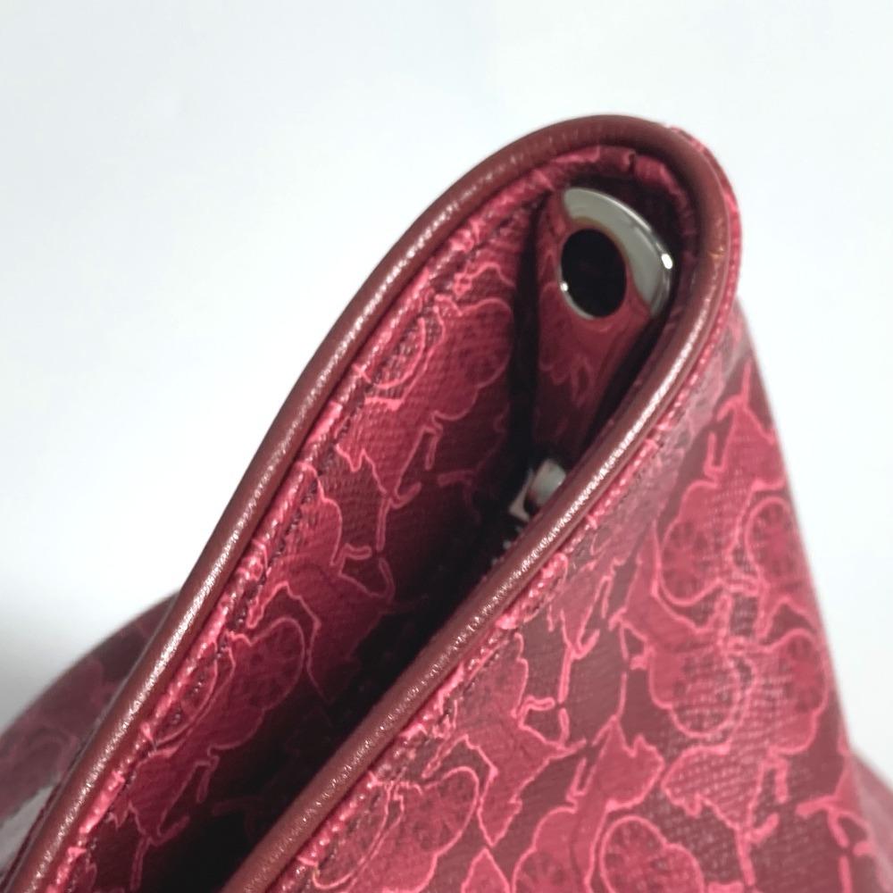 Celine Logo Sulky Bag Tote Bag Shawl Shoulder Bag PVC/Leather RedBased