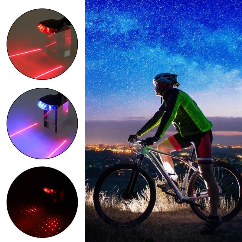 Waterproof Bicycle Cycling Lights Taillights LED Laser Safety Warning Bicycle Tail Bicycle Accessories Light.