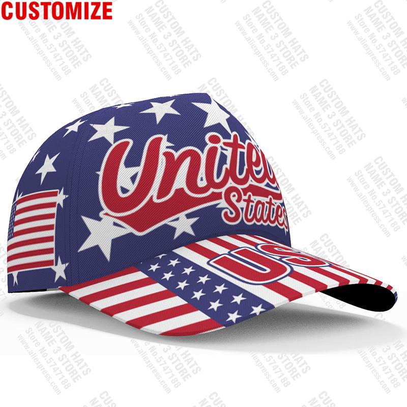 America Baseball Cap Free Custom Made Name Team Logo Us Hats Usa Country Travel American Nation United States Star Flag Headgear