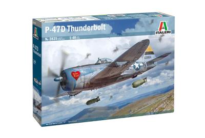 Italeri 1/48 Scale WWII American P-47D Thunderbolt European Theater Plastic Model Kit IT2835 (Airplane)