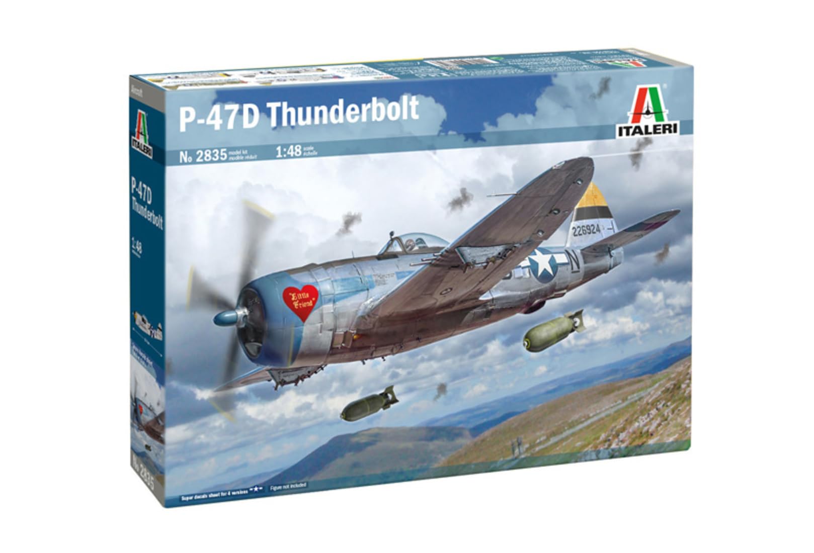 

Italeri Scale WWII American Thunderbolt European Theater Plastic Model Kit IT2835 1/48 P-47D (Airplane)