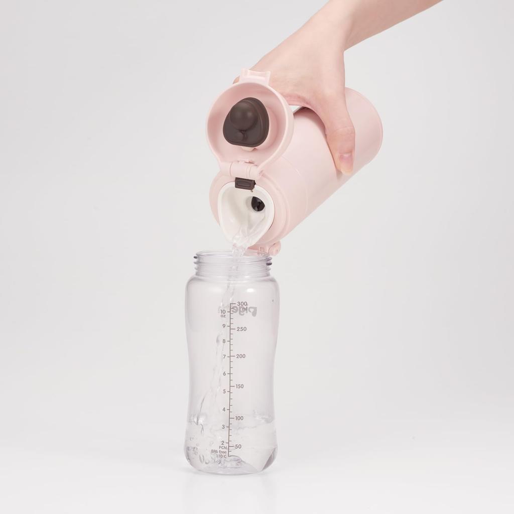 Thermos Stainless Steel Water Bottle for Formula Miffy Light LP Preparation, 350ml, Design, Pink, JPA-350B