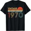 55 Year Old Birthday Vintage Classic Born In 1970 T Shirt Men Cotton Humor Streetwear Tee Short Sleeve Unisex Loose Clothing