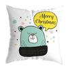 Christmas Candy Snowman Pattern Fashion Pillow Office Seat Cushion Cover Christmas Gift Cover Luxury Home Decor