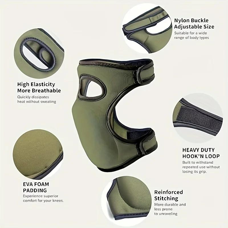 1pair Gardening Knee Pads - Breathable Neoprene SBR Knee Protection for Running, Fitness, and Kneeling Tasks.