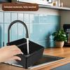 Espresso tapping box, coffee grounds tapping box, with tapping rod and non-slip rubber base, barista espresso tapping box(Black)