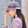 Spring Summer New Flower Bucket Hat For Women, Breathable Rolled Brim Knit Cap, Sun Protection Fashion Versatile