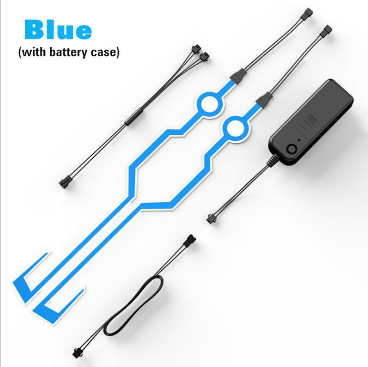 Striscia LED Luminosa per Casco da Motociclista per la Sicurezza nella Guida Notturna