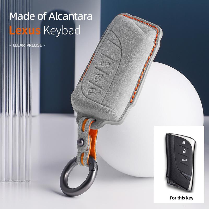 New Suede Key Case Car Key Cover Shell For For Lexus ES NX GS RX UX250 UX260 ES350 LC500 3/4 Button Remote Key Holder Keychain