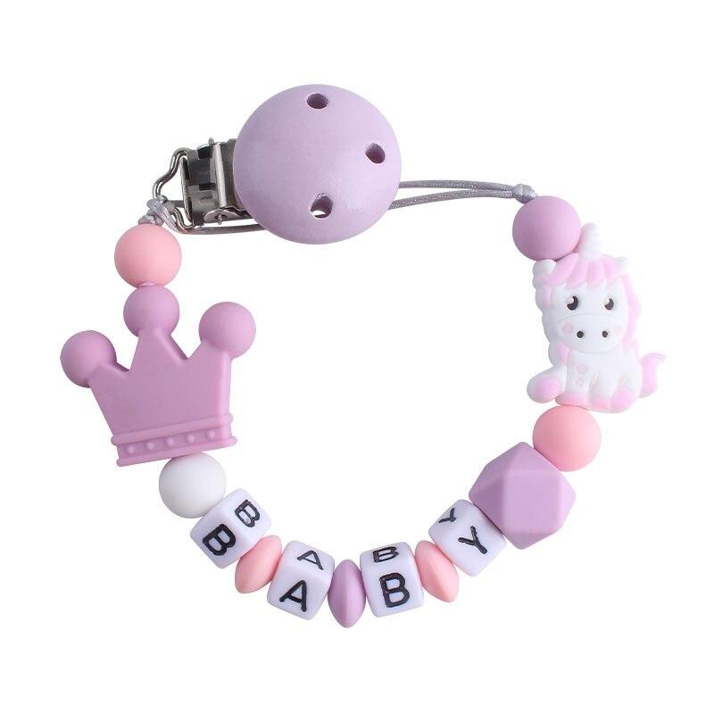 💰Kjøp Baby Silicone Pacifier Clips Chains Personalized Safe Teething