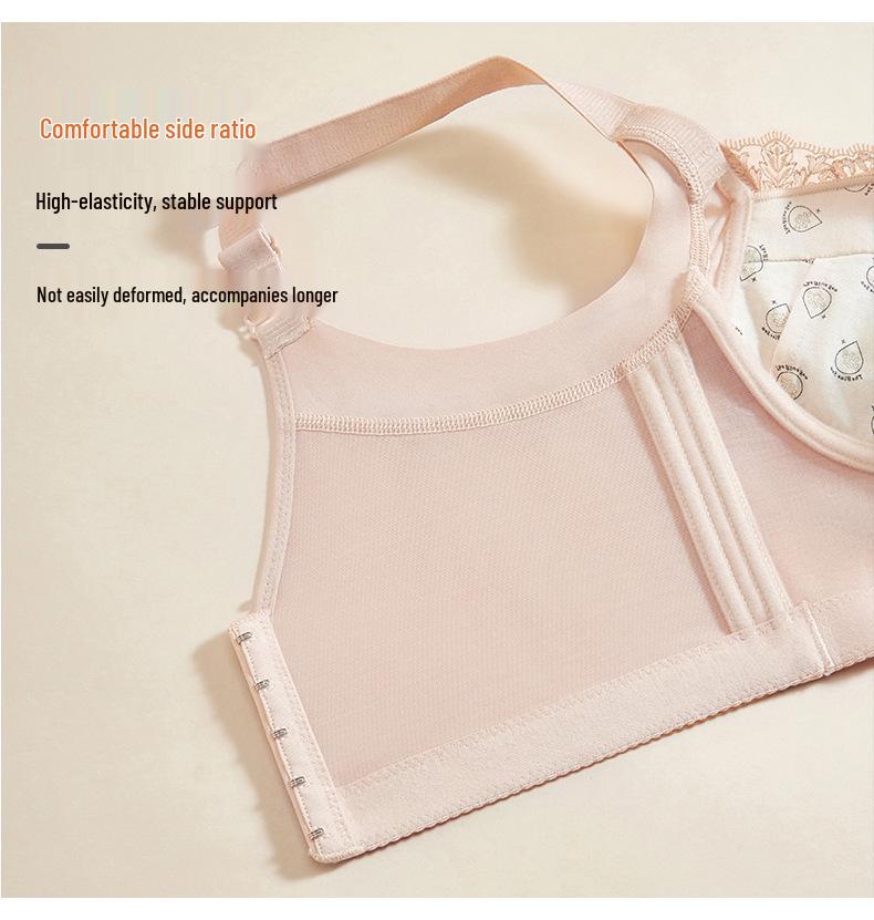 Adjustable Lace Bra - Women's Bust Enhancing, Anti-Side, Thin Cup