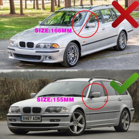 2x Mirror Glass Lens for BMW E39 E46 330i 325i 525i 328i DRIVER + Passenger Side