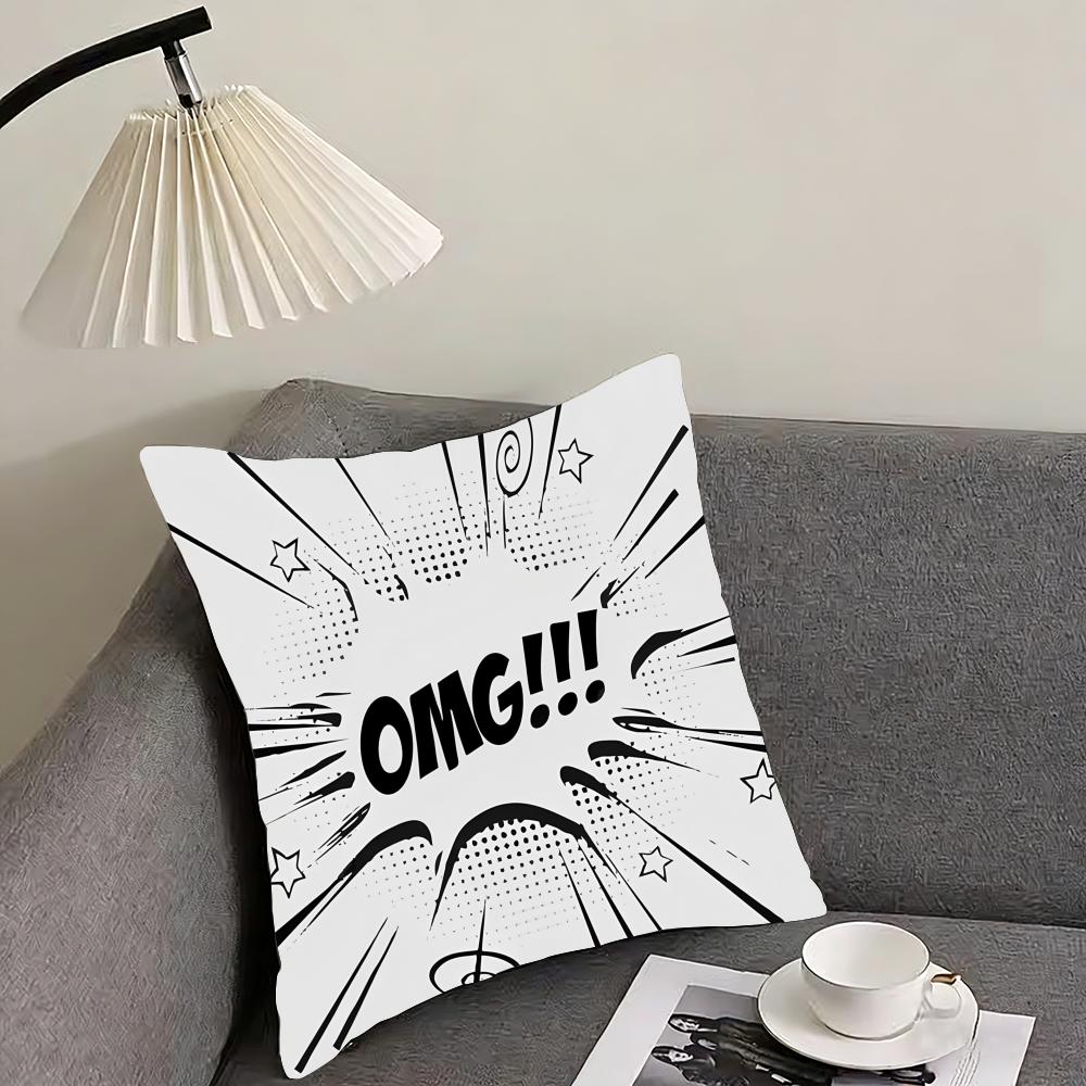 Exploding Bubbles Welcome Cushion Cover Elegant Comfort Pillowcase Sofa Bed Doublesided Printed Invisible Zipper Home Decor
