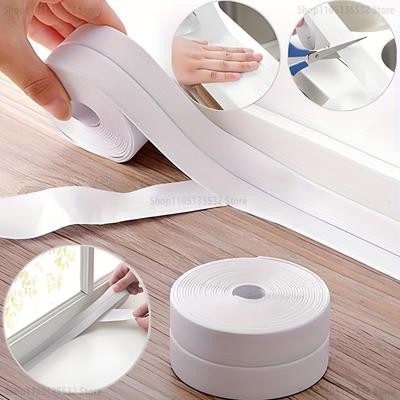 1 Roll of Waterproof and Mold Proof Toilet Sealing Strip, Kitchen Bathroom Self-adhesive Sealing Tape, Bathroom Waterproof Tape