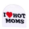 Hot I Moms Letter Pattern Knit Hat For Winter Outdoor Warm Cap Gift Fashion