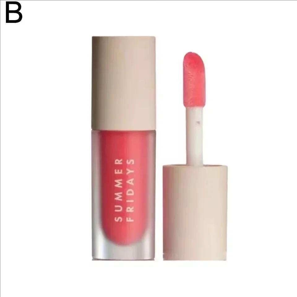Summer Fridays New Dream Lip Oil Beige Lip Balm Smooth Soft Tube Mirror Lipstick Gloss Set Moisturizing Transparent Makeup Set