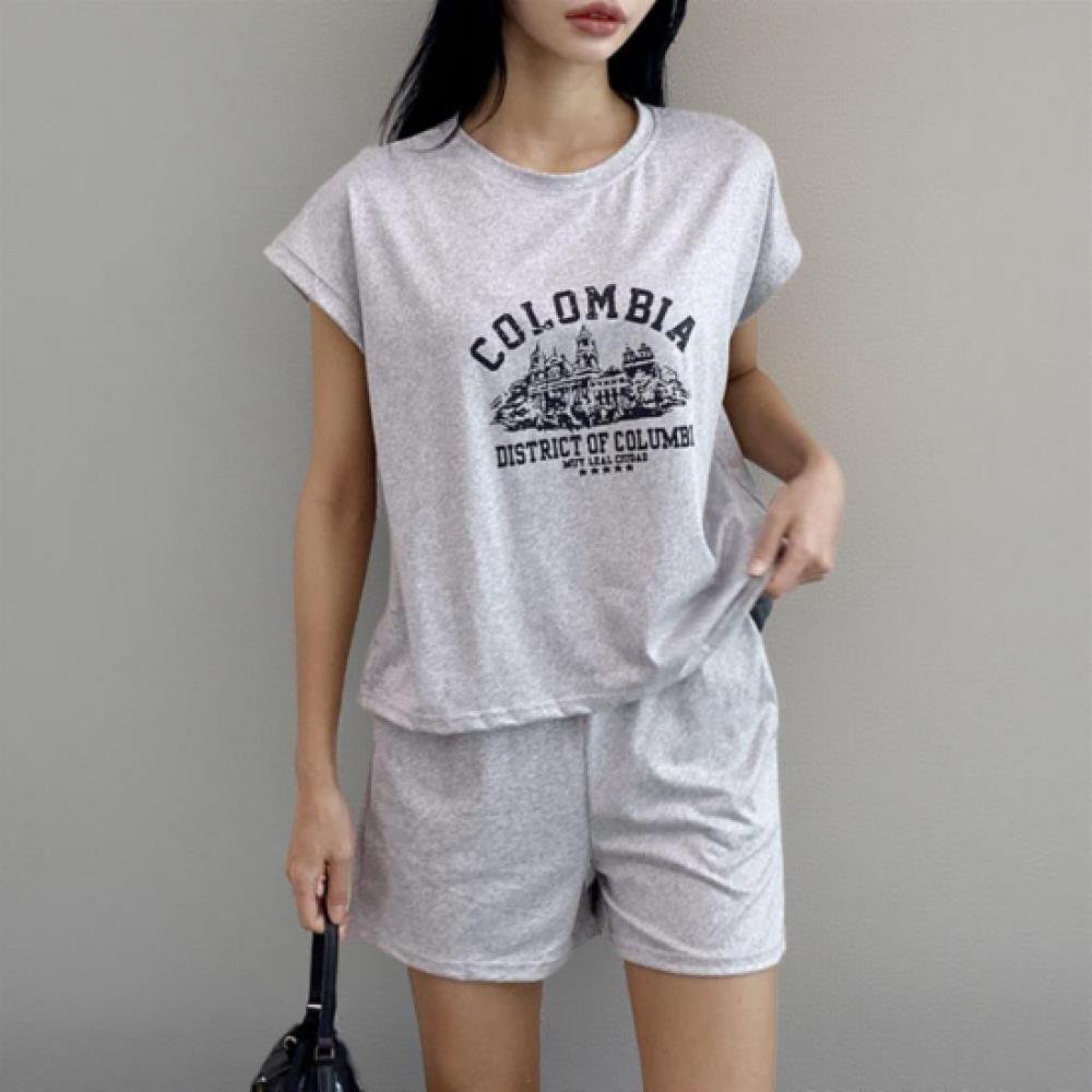 New Arrivals Open Run Women CoTTon Blend ShorT Sleeve T shirT And bAnding ShorTs