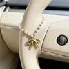 Sparkling Rhinestone Bow Chain, Car Steering Wheel Decoration, Exquisite And Elegant, Ladies' Car Interior Decoration Unique
