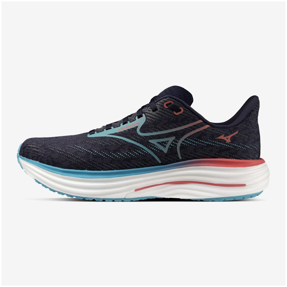 Mizuno Wave Rider 29 Men's Running Shoes, Dark Navy, Blue, and Pink, Size 28.5 cm, 2E