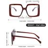 Chic Oversized Square Frame Clear Lens Glasses - Vintage-Inspired Blue Light Blocking Fashion Accessory For Women