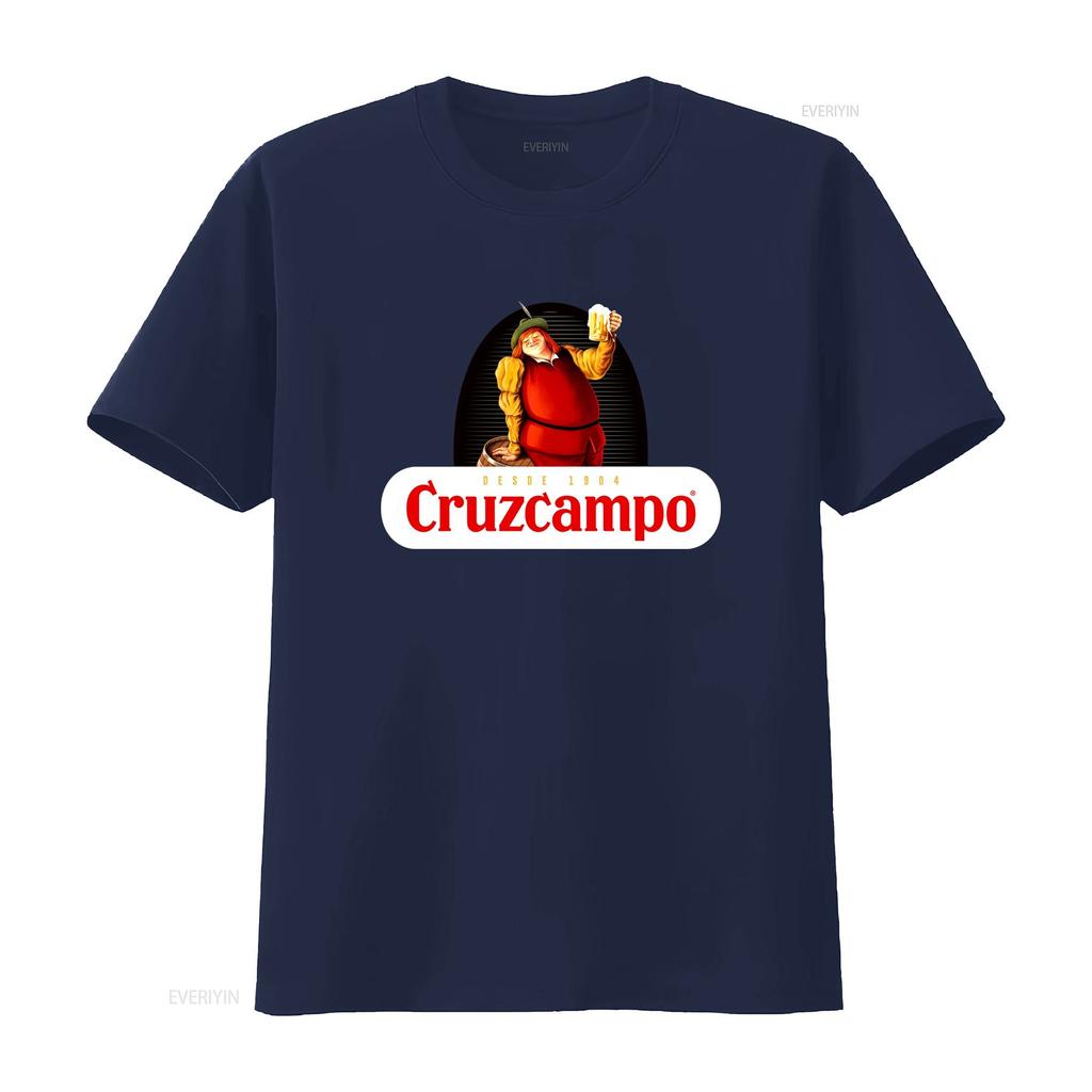 Cruzcampo Vintage Beer Lover T Shirt Classic Cotton for Perfect Christmas  Vintage Washed Top For Everyday Wear Homme Versatile