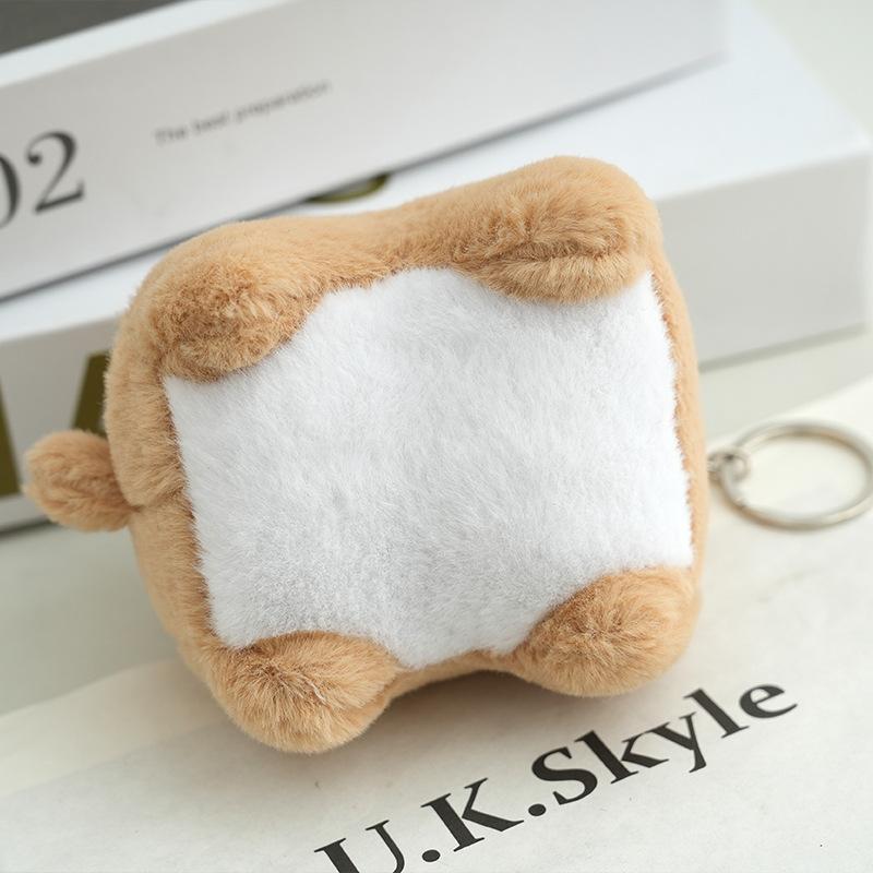 1 Piece Plush Cat Doll Keychian Backpack Pendant Stuffed Cow Cat Cute Keyring For Bag Hanging Decoration Kawaii Small Cat Toy