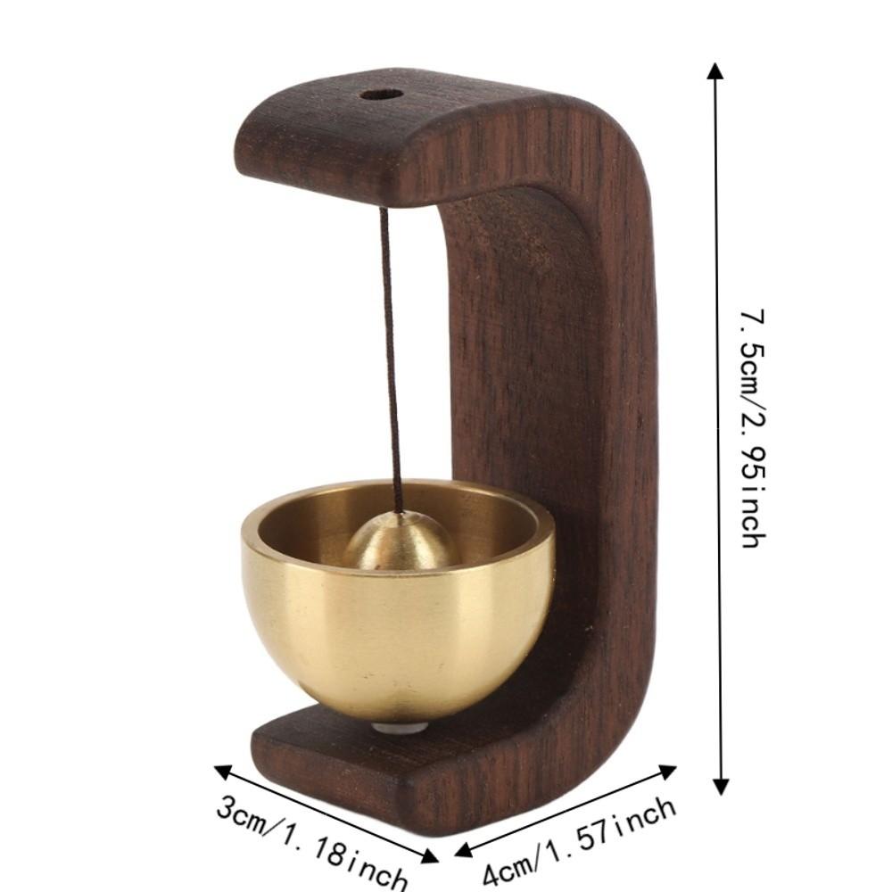 2pcs Self-Adhesive Wooden Doorbell C-Shape Design Hanging Door Bell  For Home Garden