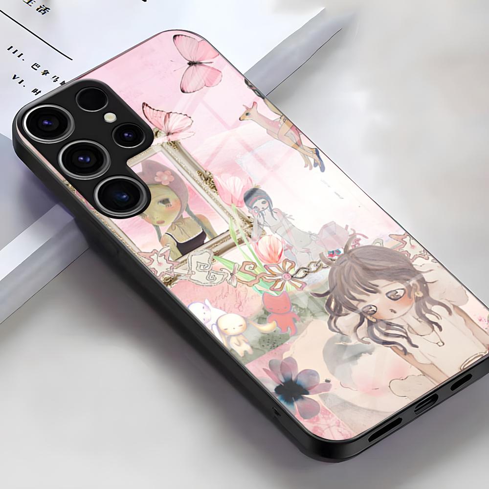 A-Aya T-Takano Art Phone Case For Samsung S26 S25 Edge Ultra S23 S22 S21 S20 Ultra Plus S24 Fe A54 A53 A25 Glass Cover