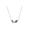 Swarovski Mysterious Bat Moon Double Chain Necklace Women necklace Rose-Gold 5491565