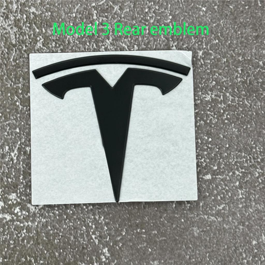 100% Authentic Tesla Model 3/Y Metal Logo Emblem - Front or Rear Trunk Replacement Kit Exterior Decoration Parts Car Accessory