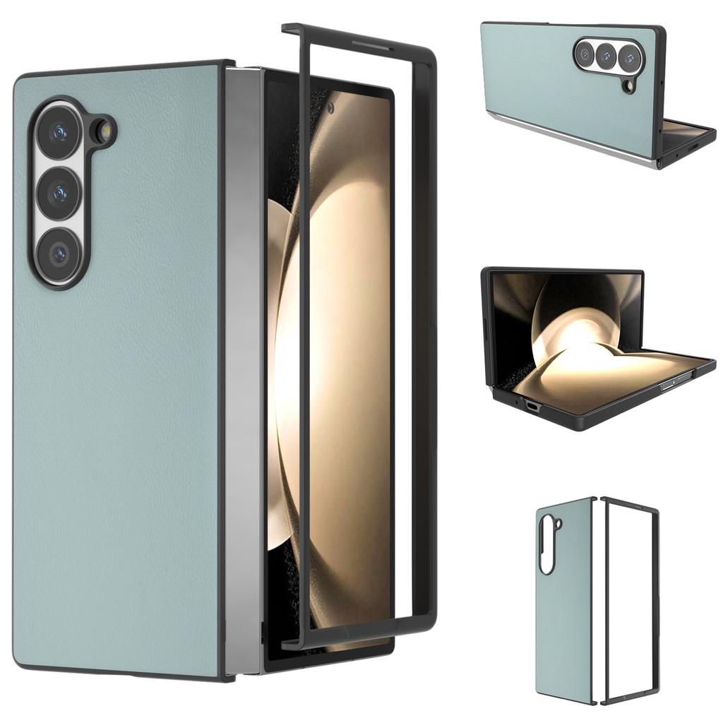 Für Samsung Galaxy Z Fold6 5G Hülle PU-Lederbeschichtete PC-Schutzhülle