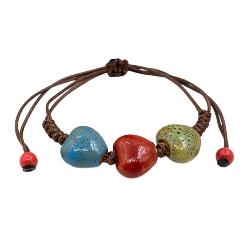 Элегантный керамический браслет из бусин, товары для рукоделия, стильный браслет, плетеный вручную, регулируемый, унисекс, ювелирный аксессуар 1