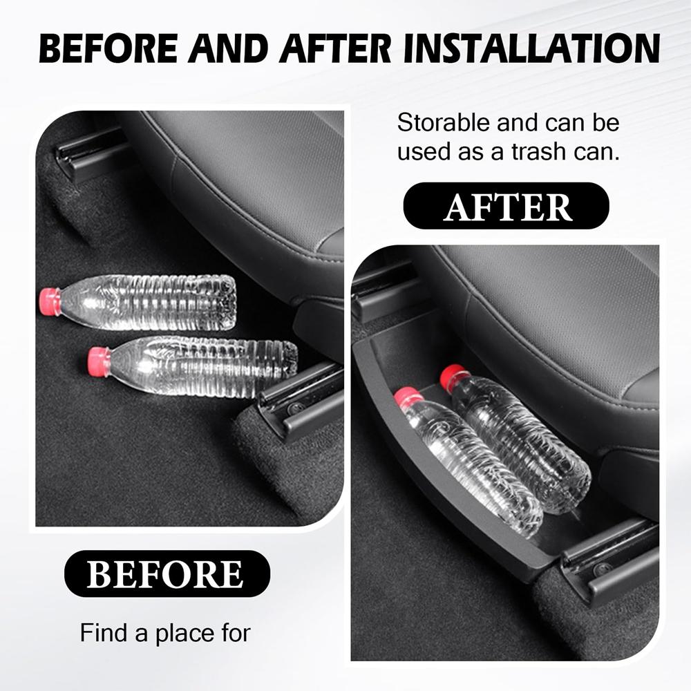Under Seat Storage Box Organizer for Tesla Model Y Juniper 2025 Center Console Washable Underseat Storage Hidden Box Accessories