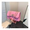 Urban Chic Pu Quilted Lock Buckle Shoulder Bag For Women In Black Beige Pink