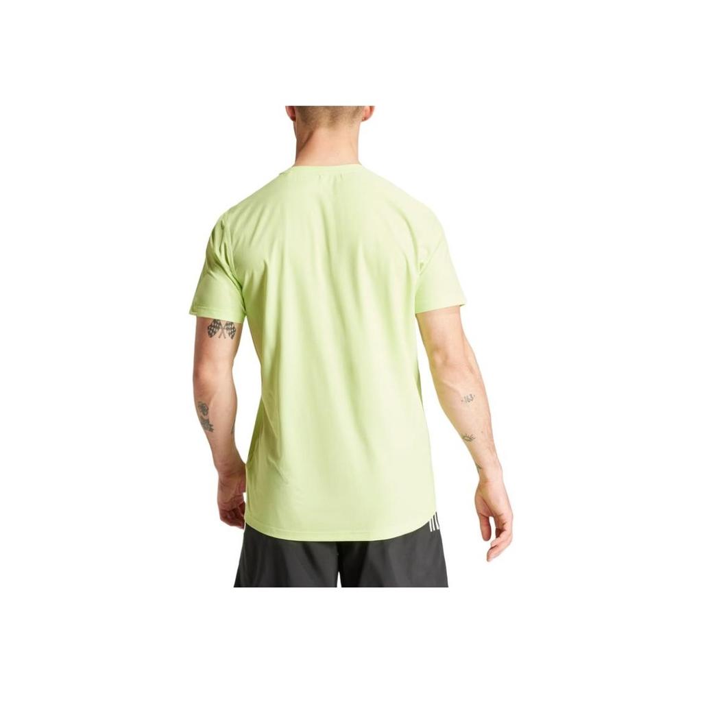Adidas Own The Run Crew Neck Solid Color Casual Short Sleeve T-Shirt Men Tops Pulse-Lime IV5405